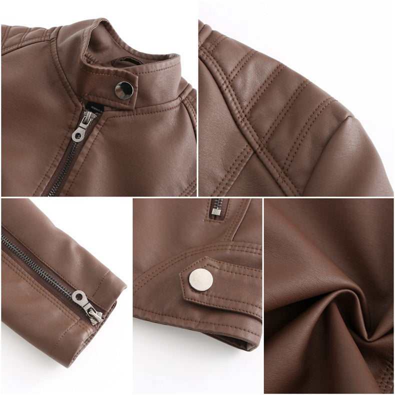 Women's Slim Leather Jacket Jackets
