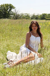 Zia™ | White Cannes Broderie Dress Dresses