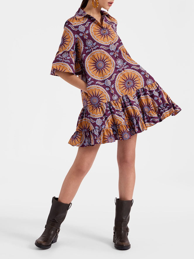 Tiered Dropped Waist Mini Dress Dresses