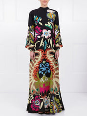 Peacock Printed Maxi Dress Dresses