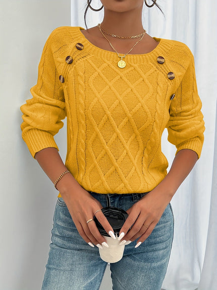 Jaimy | Classic Cashmere Sweater Yellow