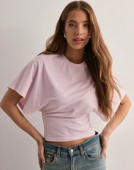 Women's Summer Batwing Sleeve T-Shirt Pink T-Shirt