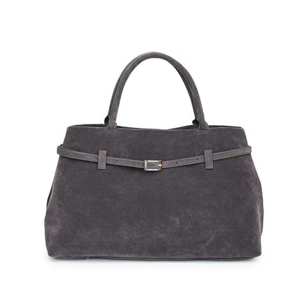 Versatile Suede Tote Bag Grey Tote Bags