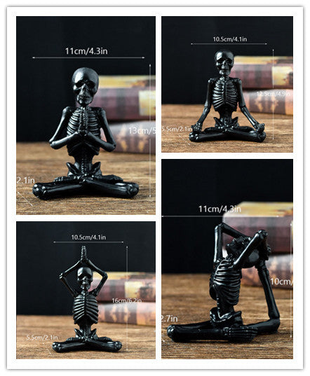 Cool Skeleton Meditation Pose Decor Set1 Halloween Decorations