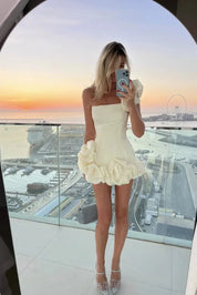 Arabella | Elegant Flower Mini Dress Dresses
