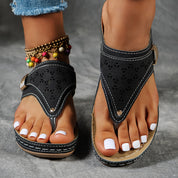 Ella - Comfortable Orthopedic Sandals Black