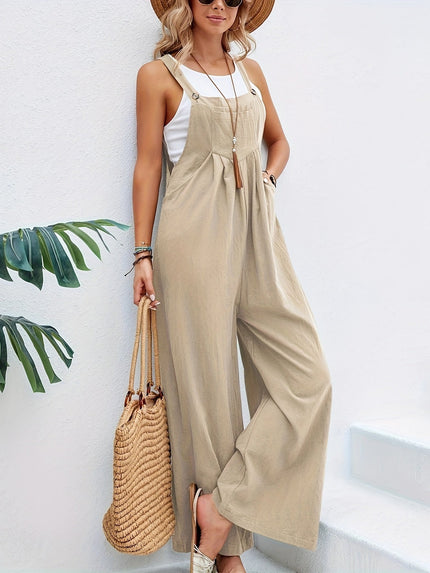 Olive | Sleeveless Jumpsuit Khaki Jumpsuits