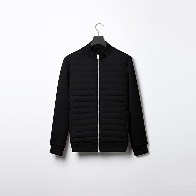 Lightweight Stand Collar Coat for Men - Fashion Knitted Winter Jacket Men Jacket