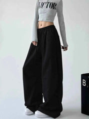 Oversized Wide Leg Drawstring Pants
