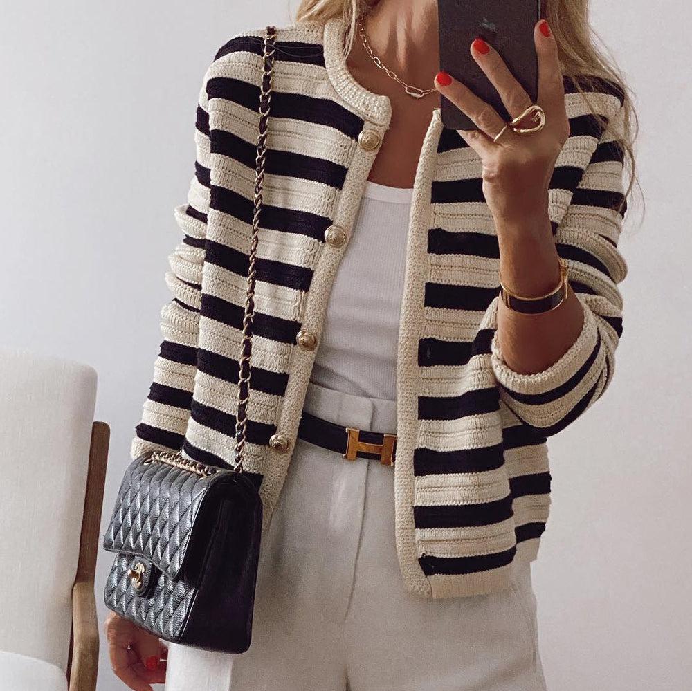Marie | Classic Striped Cardigan Women Cardigan