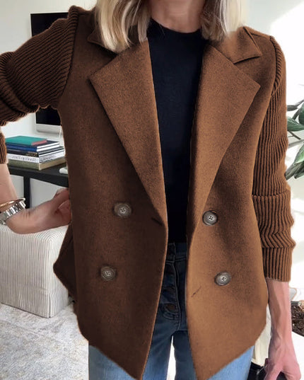 Sasha Casual Blazer Coat Dark Brown Women's Coats & Jackets