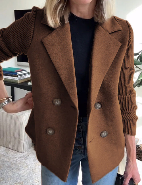 Sasha Casual Blazer Coat Dark Brown Women's Coats & Jackets