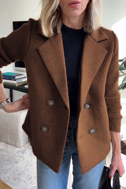 Sasha Casual Blazer Coat Dark Brown Women's Coats & Jackets