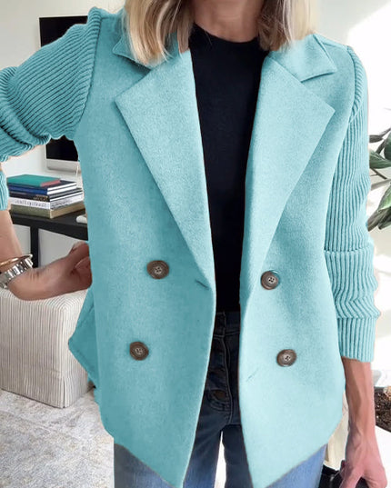 Sasha Casual Blazer Coat Light Blue Women's Coats & Jackets