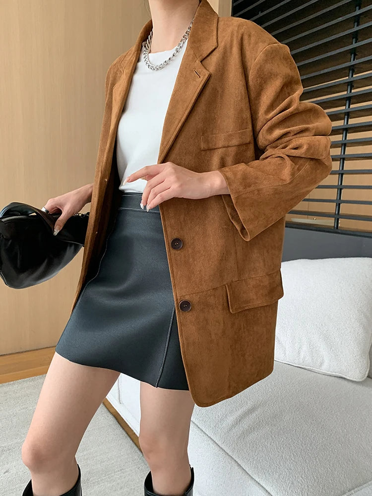 Women Vintage Suede Jackets Jacket