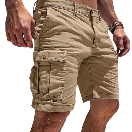 Carson Utility Cargo Shorts Beige