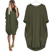 Luna - Comfortable and cute dress Army green Dress