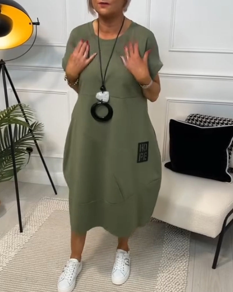 Ivy | Stylish Short-Sleeve Casual Dress - OKOHOKO™ FASHION