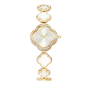 Lucky Clover Sparkle Watch Pearl White Bracelets