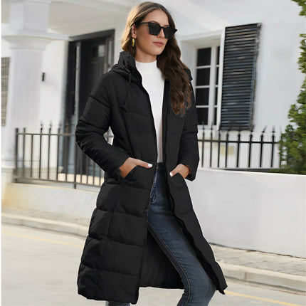 Women's Slim Fit Cotton Padded Jacket Black Cotton Padded Jacket