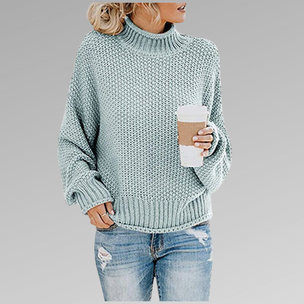 Lea - Lovely Knitted Sweater Baby blue Pullover/Sweater