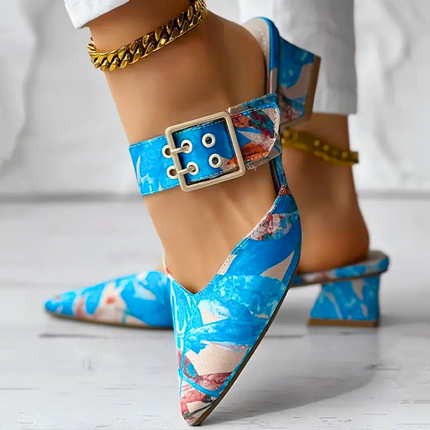 Vibrant Women's High Heels Blue Shoes