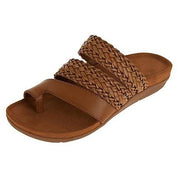 Women's Orthopedic Braided Summer Sandals Coffee Orthopedic Sandals