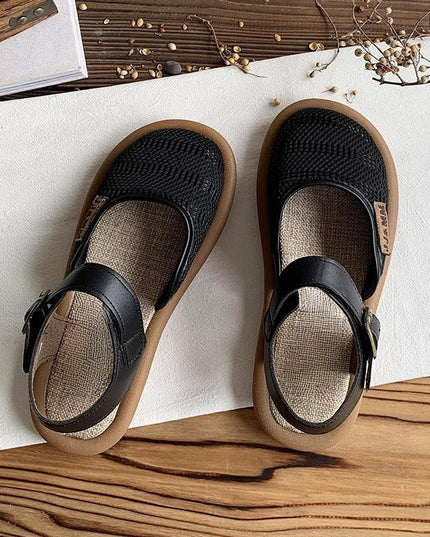 Women Casual Shoes Flat Bottom Breathable sandals Black Women's Sandals