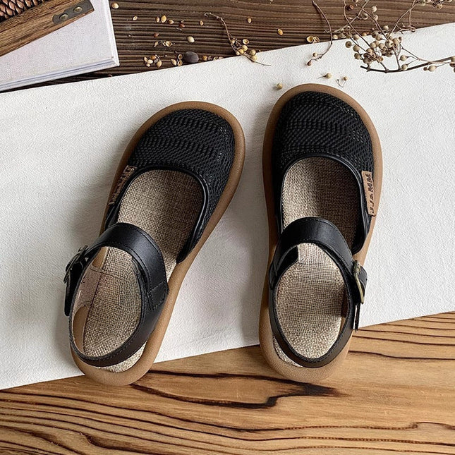 Women Casual Shoes Flat Bottom Breathable sandals Black Women's Sandals