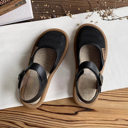 Women Casual Shoes Flat Bottom Breathable sandals Black Women's Sandals