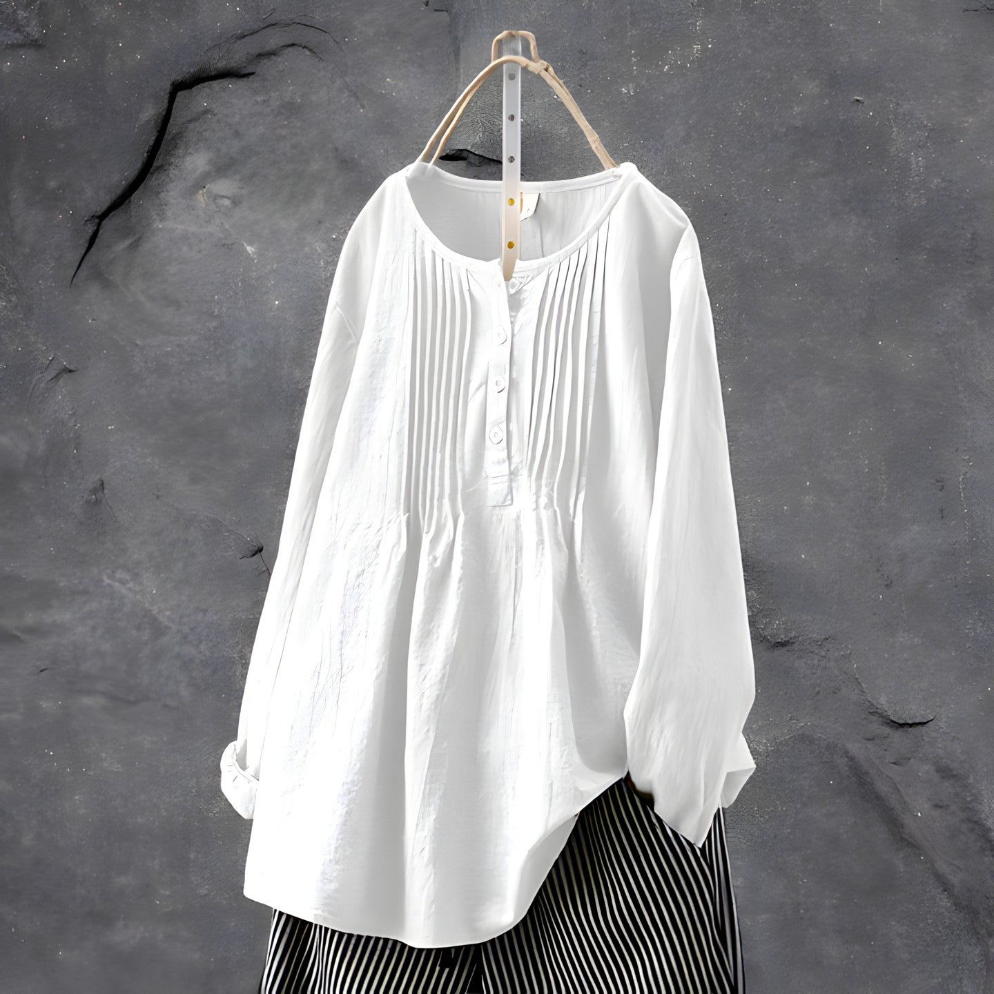 Tummy Covering Tunic Blouse White Blouse