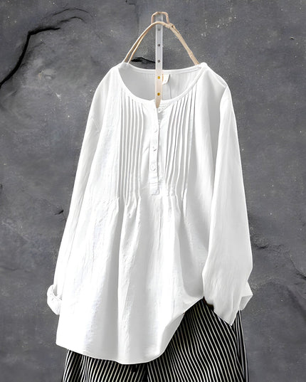 Emma™ Tummy Covering Tunic Blouse White Blouse