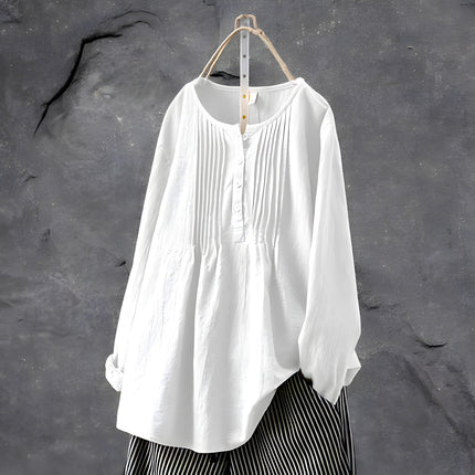 Tummy Covering Tunic Blouse White Blouse