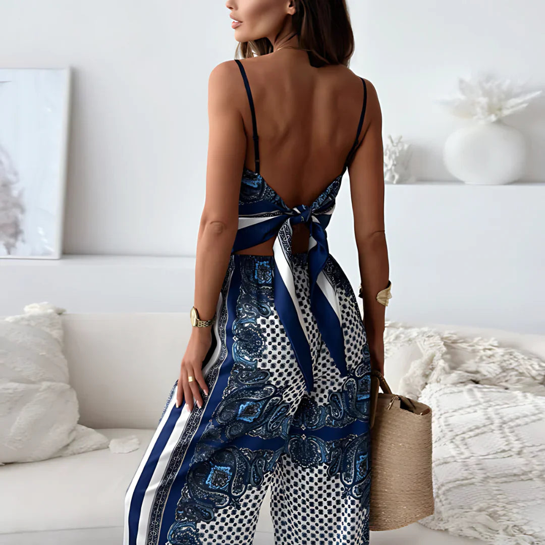 Tiana | Backless Top and Trouse Set Trousers
