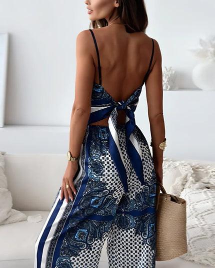 Tiana | Backless Top and Trouse Set Trousers