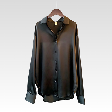 Satin shirt for women Black