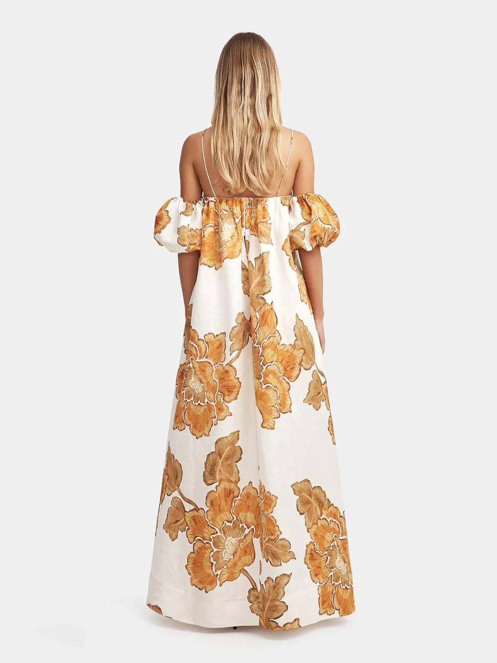 Floral Print Sling Dress Dresses
