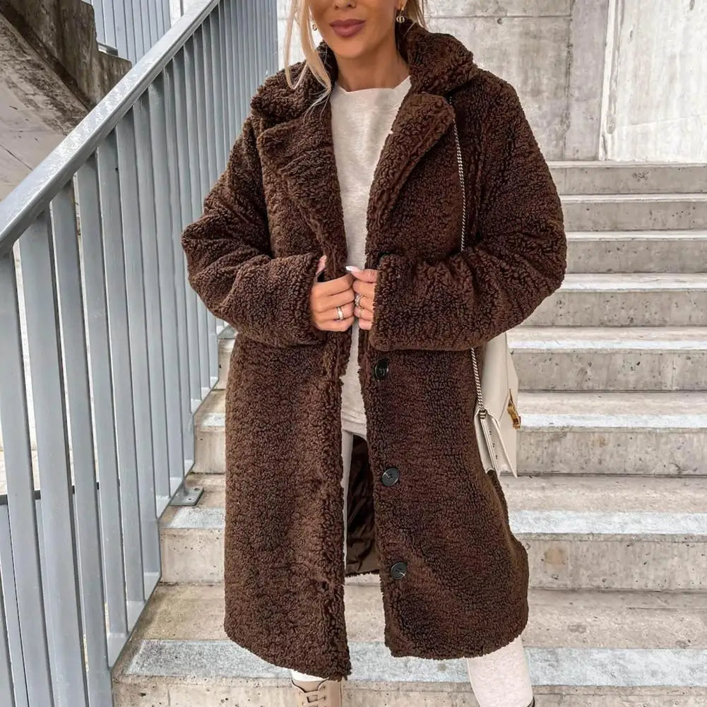 Women's Cozy Teddy Coat Coffee Teddy Coat