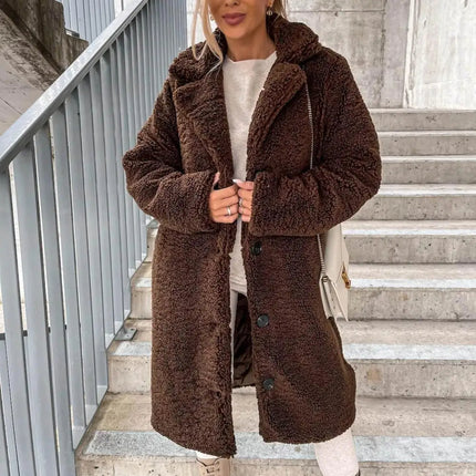 Women's Cozy Teddy Coat Coffee Teddy Coat