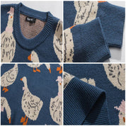Cozy Goose Print Sweater Sweaters