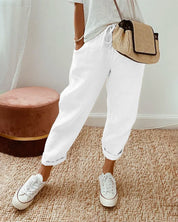 Bali - Elegant Cotton Pants White Pants