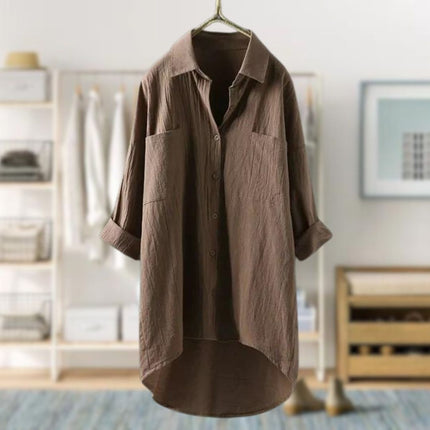 Mai | Sleeved Blouse Brown