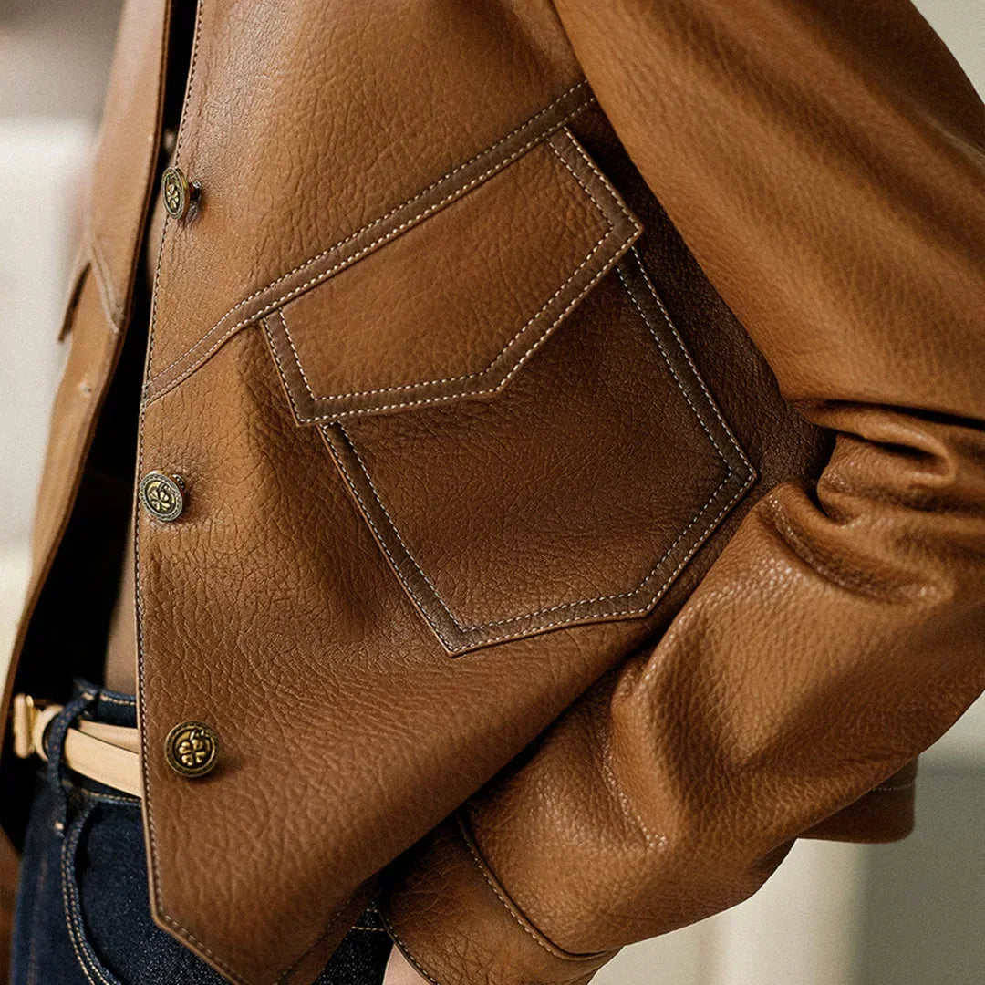 Women's Vintage Genuine Leather Jacket Leather Jacket