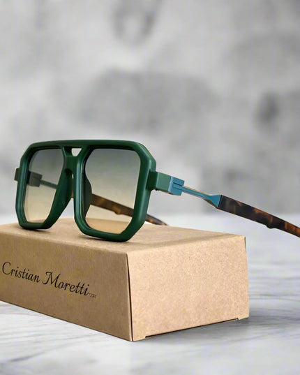 Chicago Sunglasses – Bold & Lightweight UV400 Unisex Eyewear Green Sunglasses