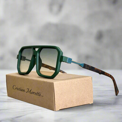 Chicago Sunglasses – Bold & Lightweight UV400 Unisex Eyewear Green Sunglasses