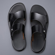 Marlow™ Leather Block-Heel Slide Sandals Black Sandals