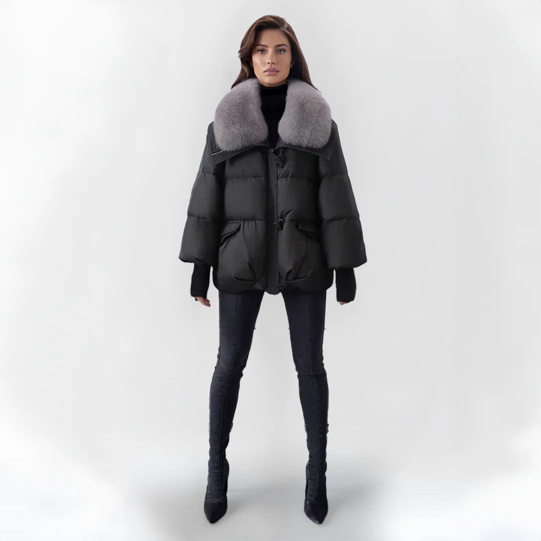 Stylish Winter Coat with Luxury Black Parka jacket
