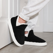 The Original Cozy Fuzzy Slippers Black Slippers