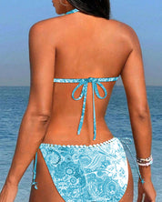 Amara | Colourful Patchwork Triangle Bikini Set TOP