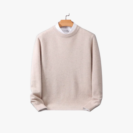 Premium Cashmere Loose-Fit Sweater Beige Sweater